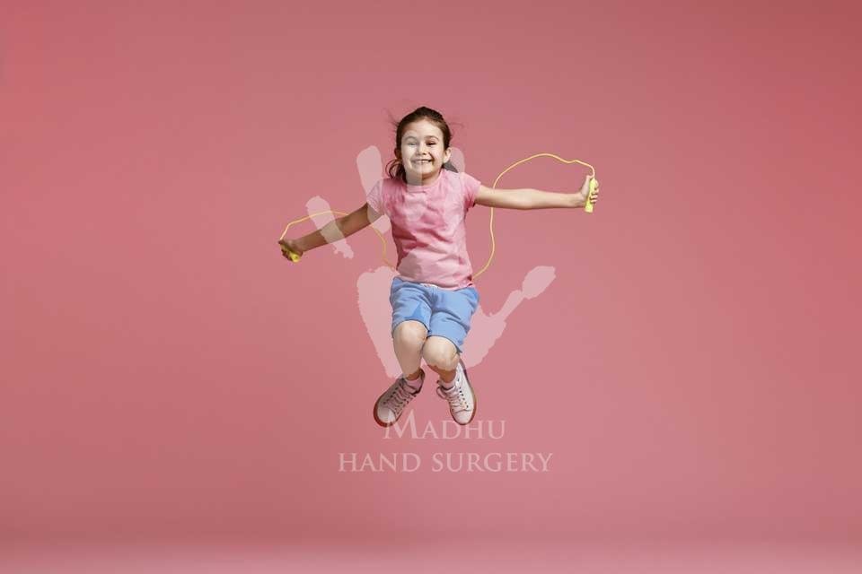 Kid skipping