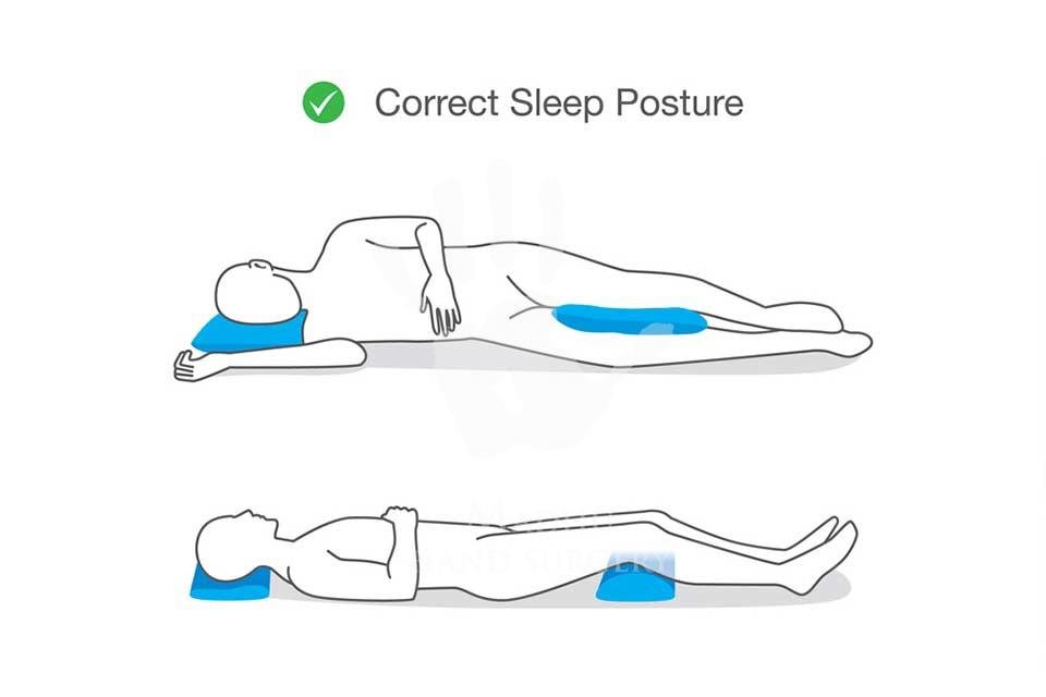 Correct sleeping posture